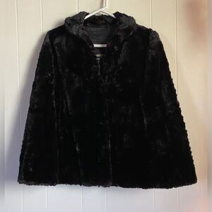 Vintage Black Beaver Cape Arm Holes 1930’s Luxury Pristine